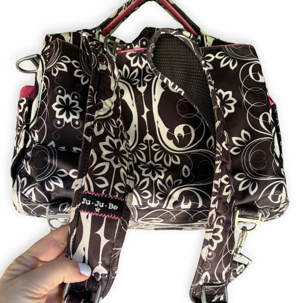 Ju Ju Be Convertible Large Diaper Bag Paisley Good Condition